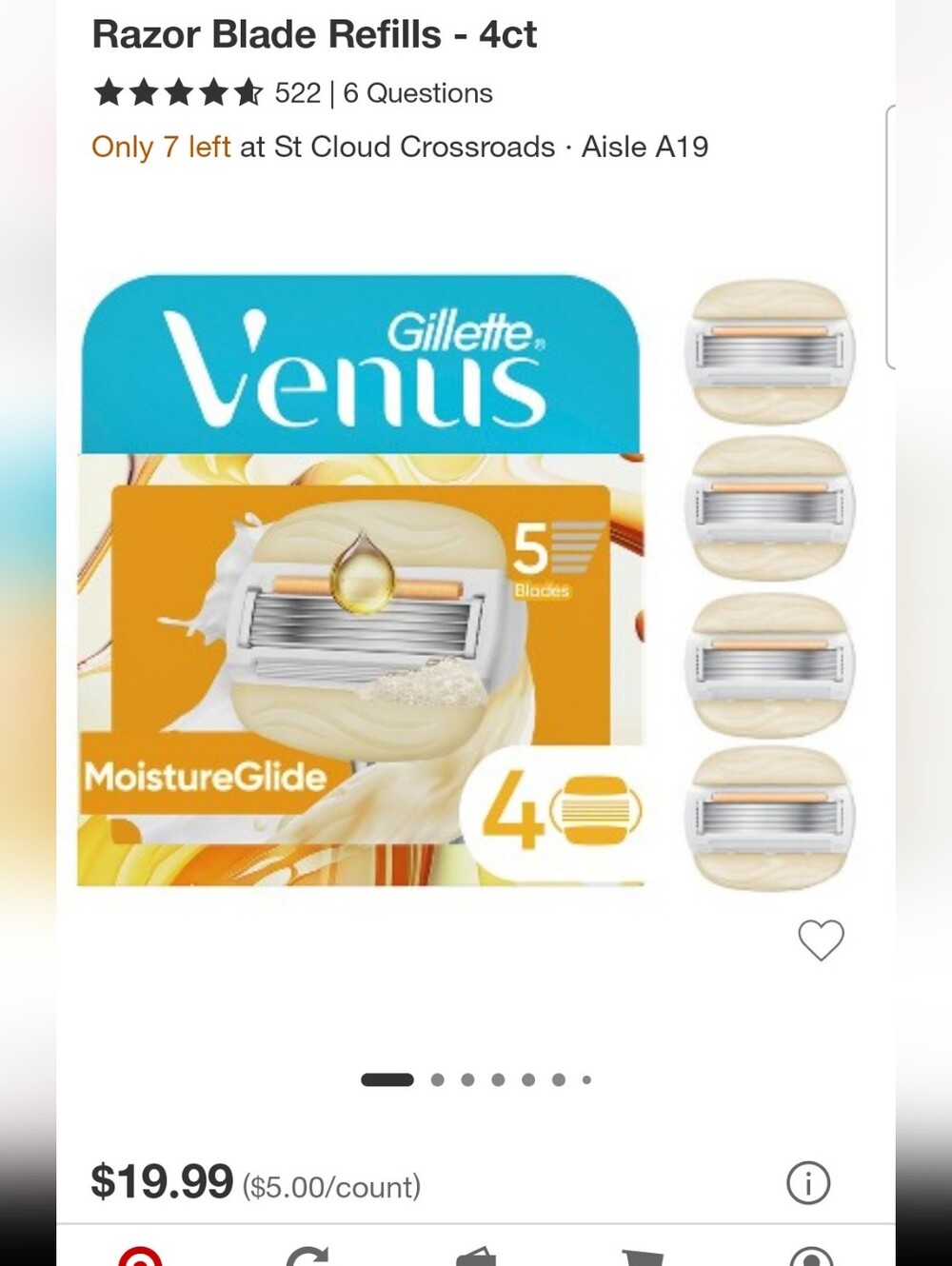 VENUS MoistureGlide Razor & Refills - Bundle - Picture 5 of 5